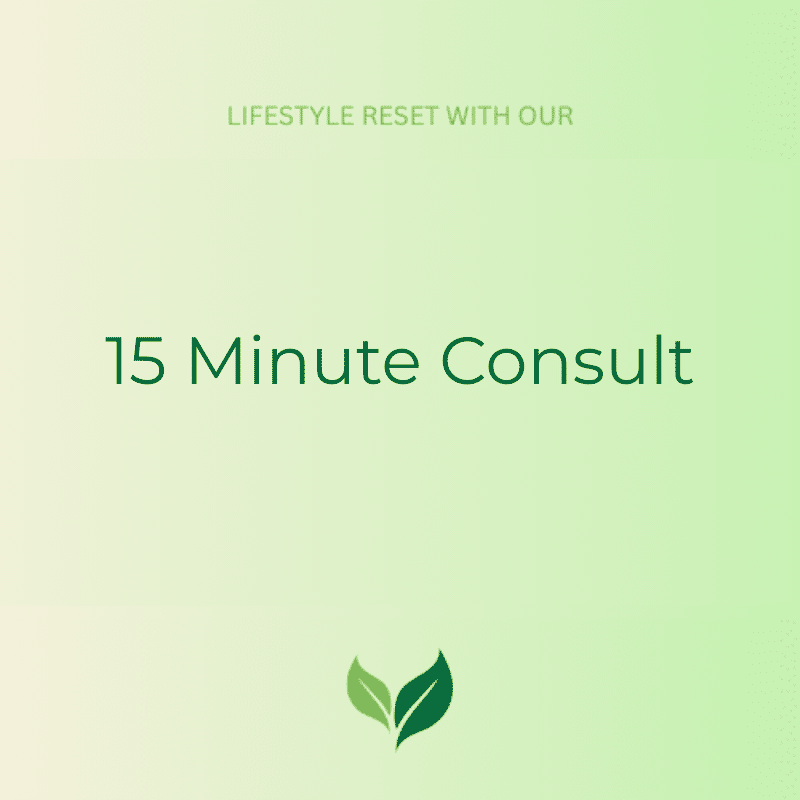 Lifestyle reset with a 15 minute consult (graphic)