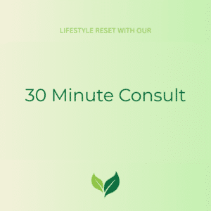 Lifestyle reset with a 30 minute consult (graphic)