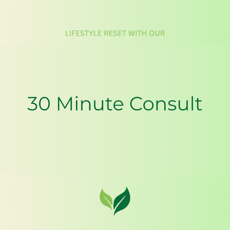 Lifestyle reset with a 30 minute consult (graphic)